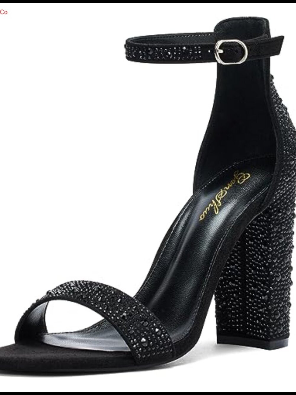 Women's 4-Inch Block Heel Sandals with Ankle Strap - Open Toe Party Wedding